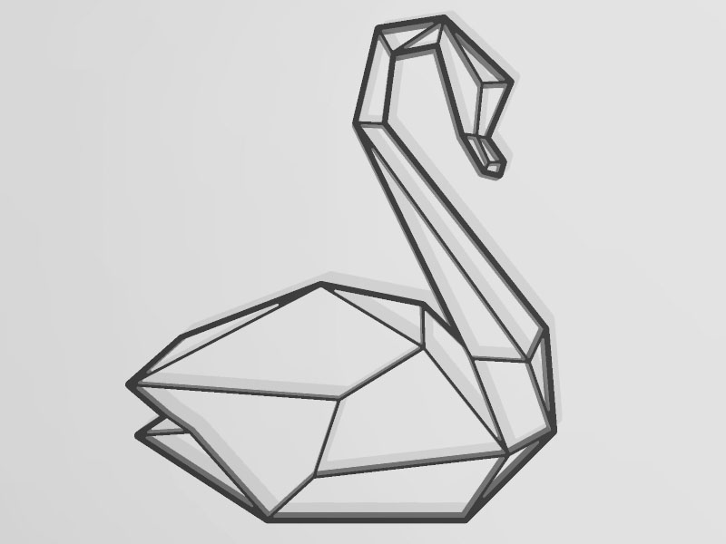 创意线框天鹅