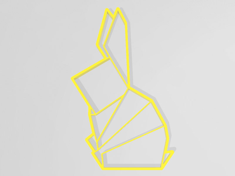 创意线框兔子