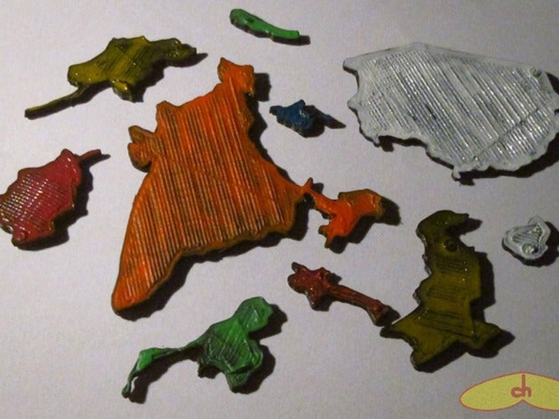 亚洲地图拼图